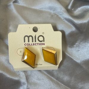 MIA Yellow Geometric Earrings